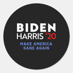 Biden Kamala Harris Liberal Democrat 2020 Election Classic Round Sticker