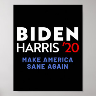Biden Kamala Harris Liberal Democrat 2020 Election Poster