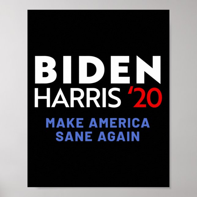 Biden Kamala Harris Liberal Democrat 2020 Election Poster (Front)