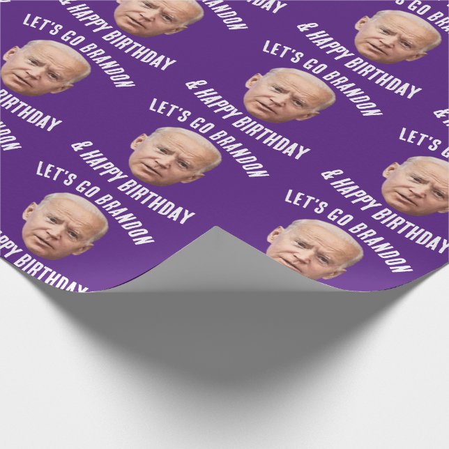 BIDEN LET'S GO BRANDON BIRTHDAY WRAPPING PAPER (Corner)