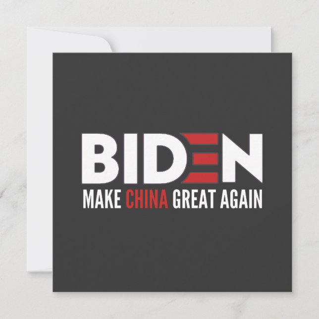 biden Make China Great Again Invitation (Front)