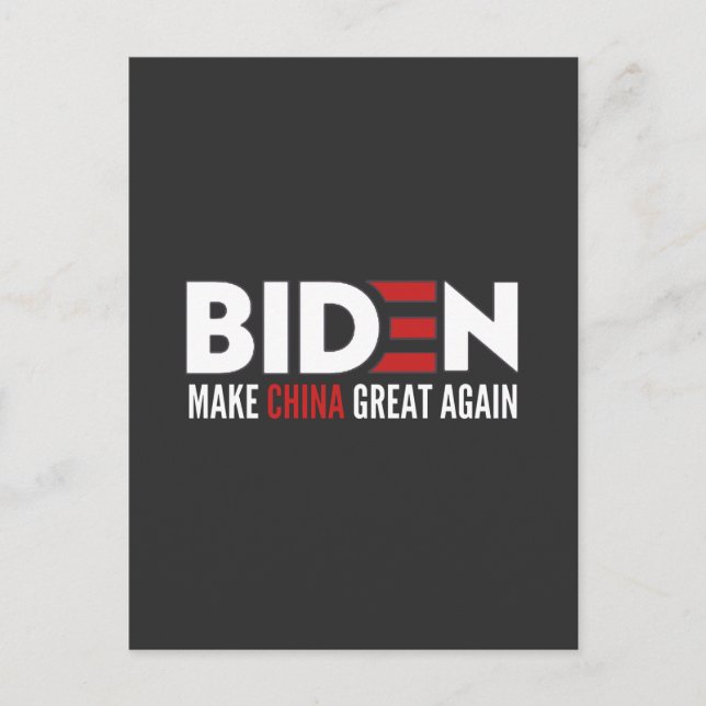 biden Make China Great Again Postcard (Front)