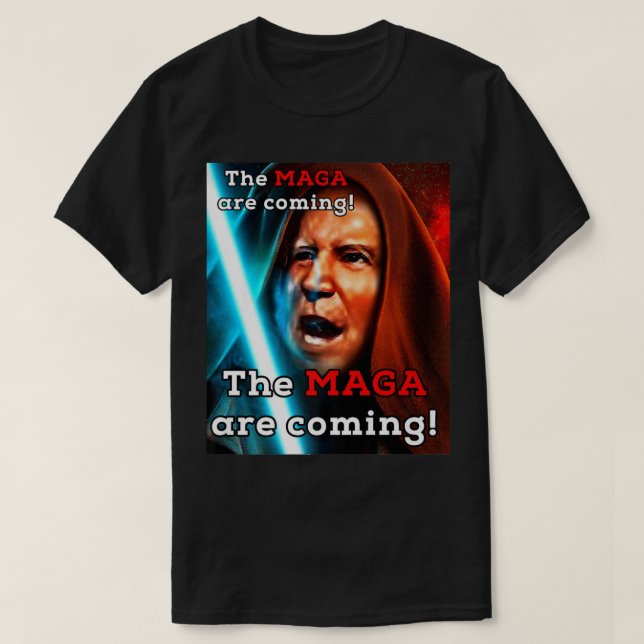 Biden Midnight Ride MAGA Are Coming Adult Costume  T-Shirt (Design Front)