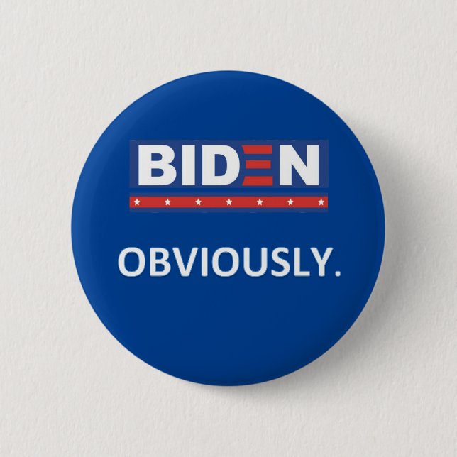 Biden Obviously Button (Front)