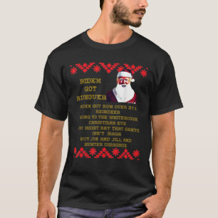 Biden Run Over By Reindeer Carol Song Ugly Christm T-Shirt