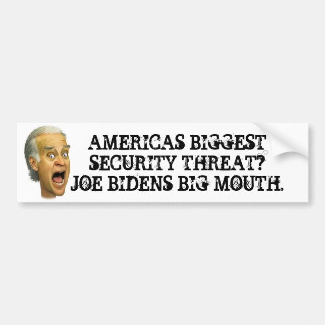 Biden SECURITY THREAT / obama socialist joker Bumper Sticker (Front)