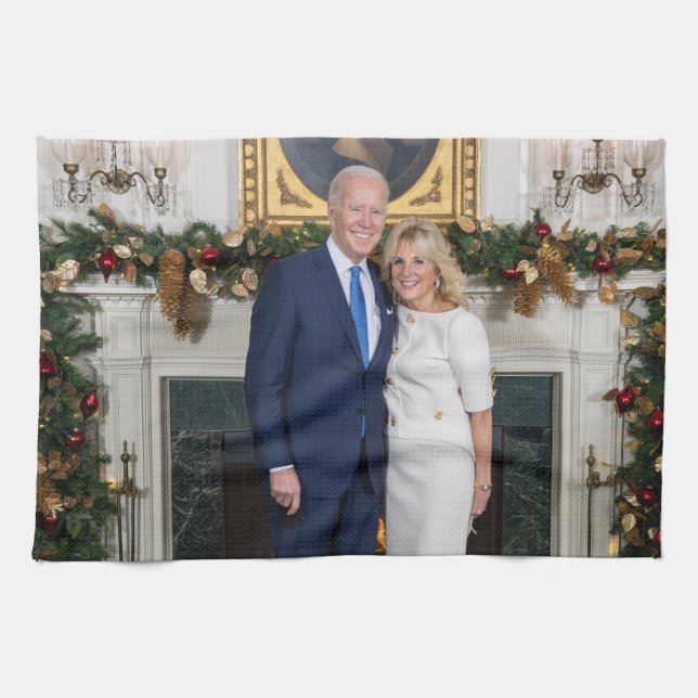 Biden State of the Christmas Union Address   Tea Towel (Horizontal)