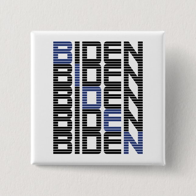 BIDEN text stacks 15 Cm Square Badge (Front)