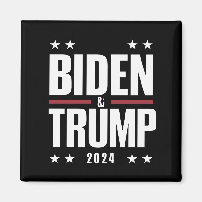 Biden Trump 2024 Funny Election Presidential VP Magnet (Front)