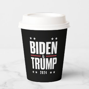 Biden Trump 2024 Funny Election Presidential VP Paper Cups