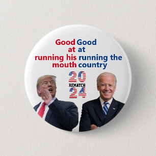 Biden Trump Rematch 6 Cm Round Badge