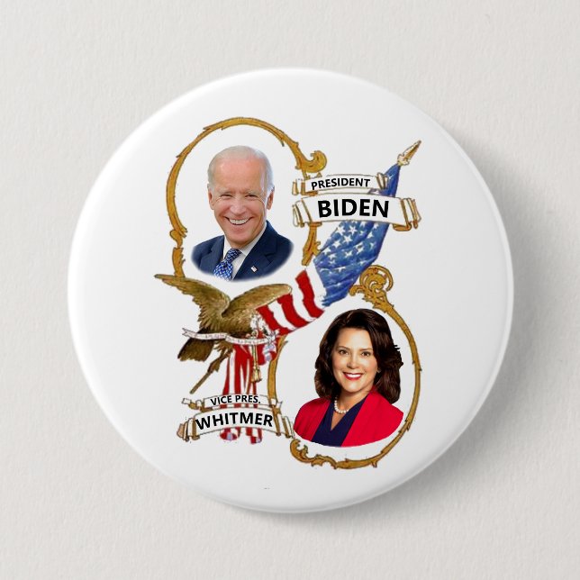 Biden-Whitmer 2020 7.5 Cm Round Badge (Front)