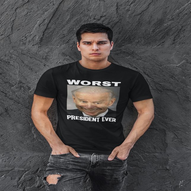BIDEN WORST PRESIDENT EVER Dark T-Shirt (Creator Uploaded)