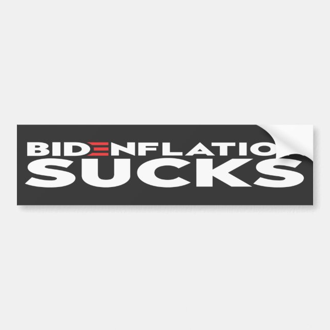 BIDENFLATION SUCKS  Anti Joe Biden Imflation Bumper Sticker (Front)