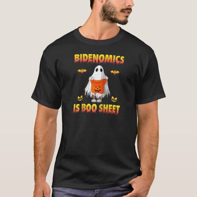 Bidenomics Funny Halloween Costume Bidenomics is B T-Shirt (Front)