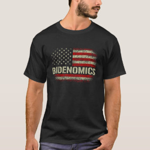 Bidenomics Joe Biden Economy USA Flag Vintage T-Shirt