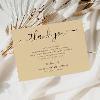 biege funeral thank you note