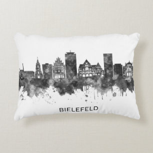 Bielefeld Germany Skyline BW Decorative Cushion