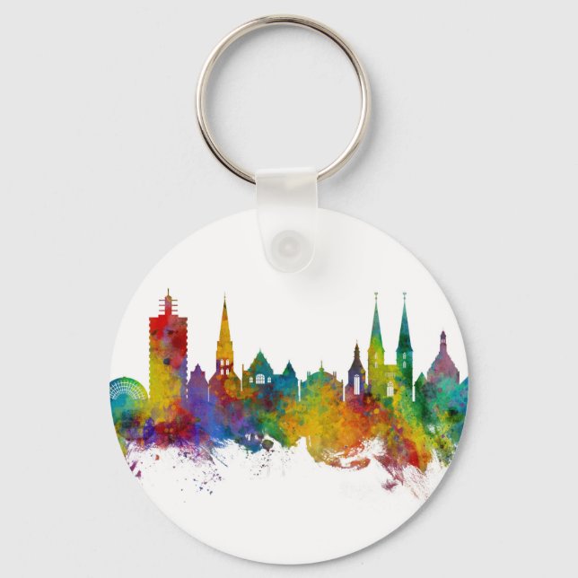 Bielefeld Germany Skyline Key Ring (Front)
