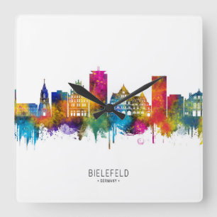 Bielefeld Germany Skyline Square Wall Clock