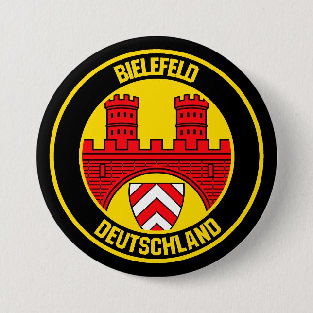 Bielefeld Round Emblem 7.5 Cm Round Badge (Front)