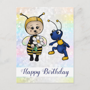 Biene und Ameise Postcard