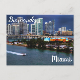 Bienvenidos a Miami Postcard
