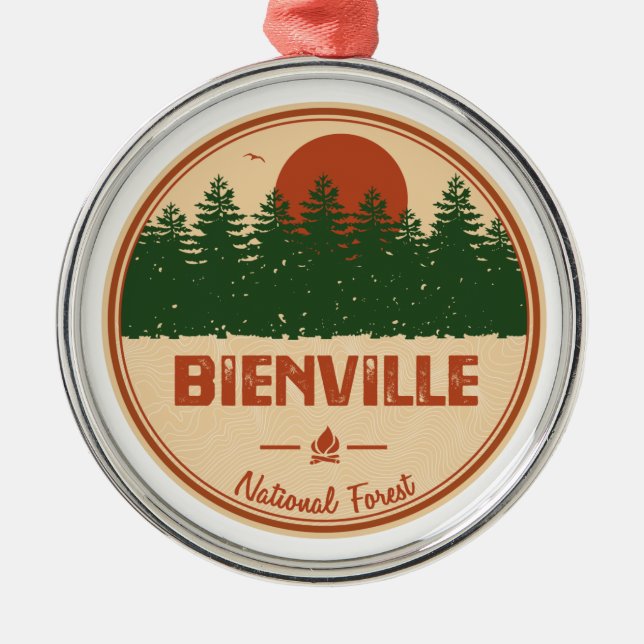Bienville National Forest Metal Ornament (Front)