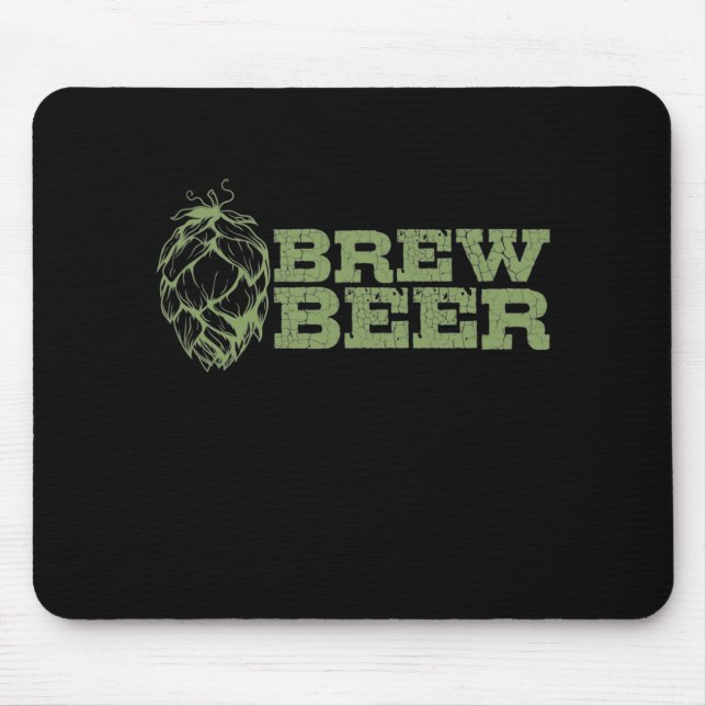 Bier Hopfen und Malz Bierbrauen Mouse Pad (Front)