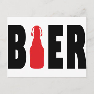 Bier icon postcard
