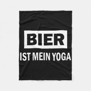 Bier Ist Mein Yoga Saying Beer Fleece Blanket
