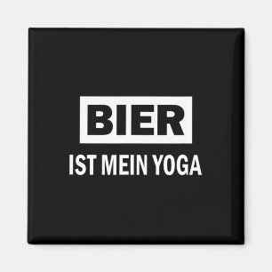 Bier Ist Mein Yoga Saying Beer Magnet