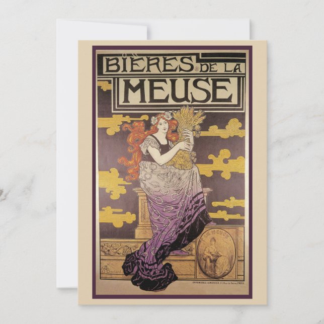 Biere de la Meuse by Marc Auguste Bastard Invitation (Front)