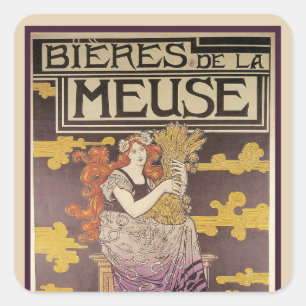 Biere de la Meuse by Marc Auguste Bastard Square Sticker
