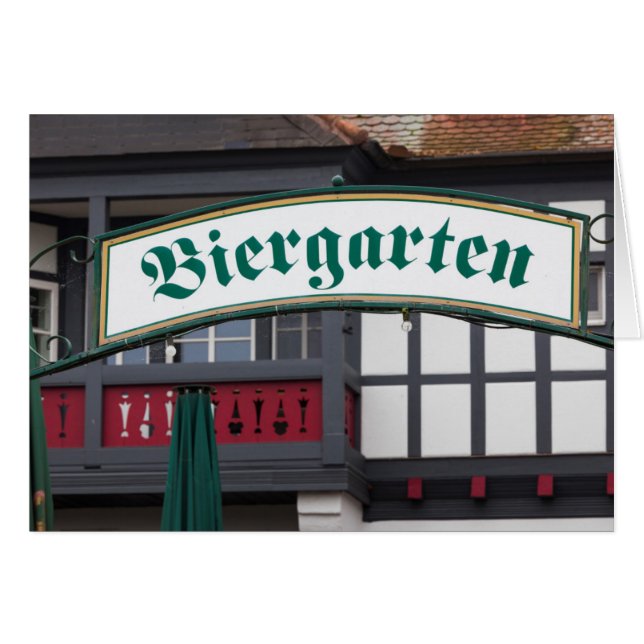 Biergarten sign, Germany (Front Horizontal)
