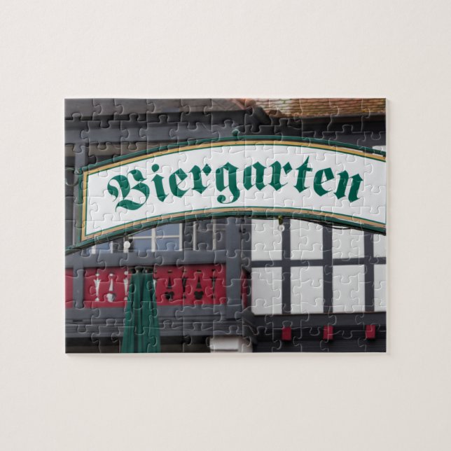 Biergarten sign, Germany Jigsaw Puzzle (Horizontal)