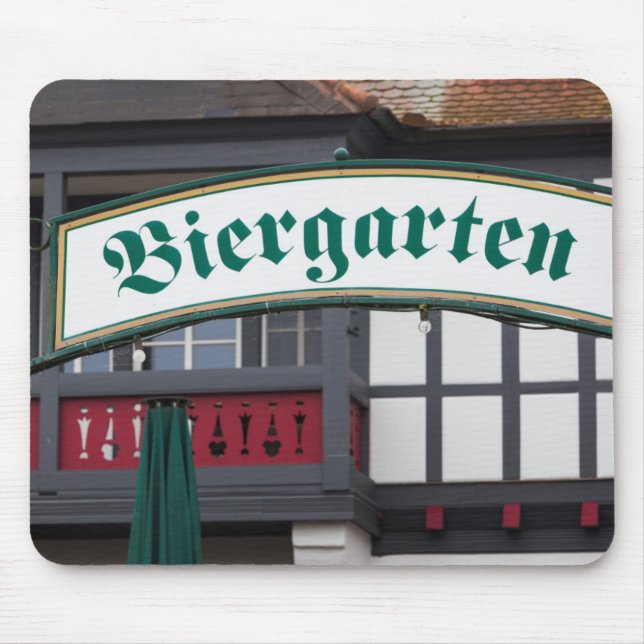 Biergarten sign, Germany Mouse Pad (Front)