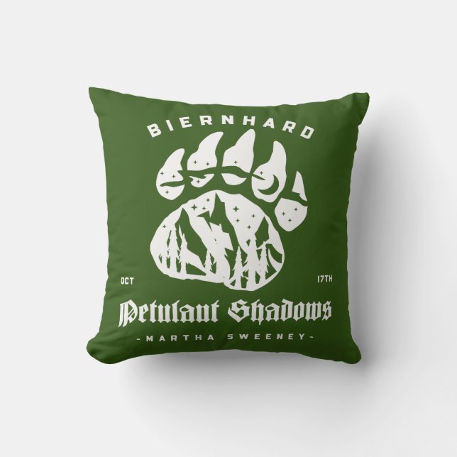 Biernhard Bears Petulant Shadows Two-Tone Cushion (Front)