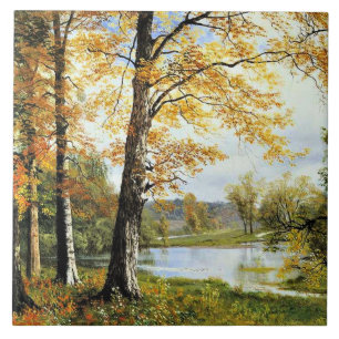 Bierstadt - A Quiet Lake, Ceramic Tile