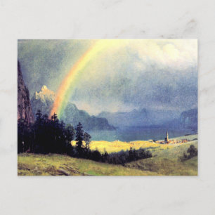Bierstadt - After the Shower, fine art painting, Postcard