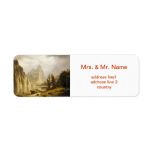 Bierstadt Albert Merced River Yosemite Valley Return Address Label