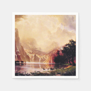 Bierstadt - Among the Sierra Nevada Mountains Napkin