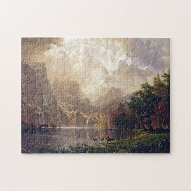 Bierstadt Among the Sierra Nevada Painting Jigsaw Puzzle (Horizontal)