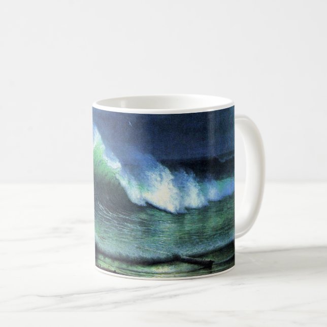 Bierstadt - Emerald Sea, fine art painting, Coffee Mug (Front Right)