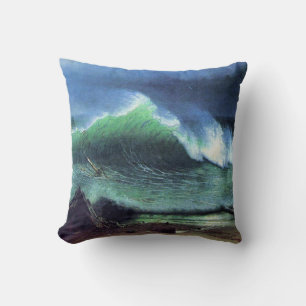 Bierstadt - Emerald Sea, fine art painting, Cushion