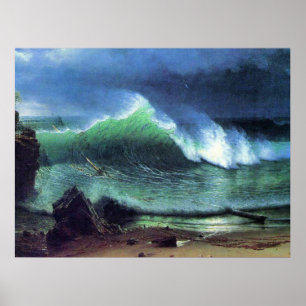 Bierstadt - Emerald Sea, fine art painting, Poster