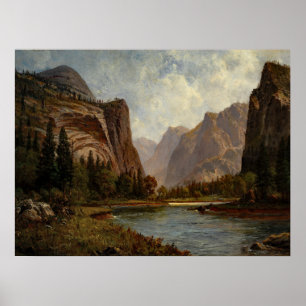 Bierstadt Gates of Yosemite Painting Poster