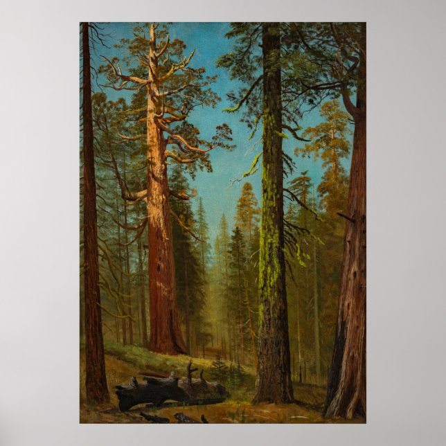 Bierstadt Giant Sequoia Forest Painting Poster (Front)