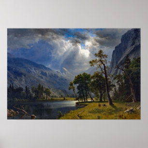 Bierstadt Mount Starr King Yosemite Painting Poster