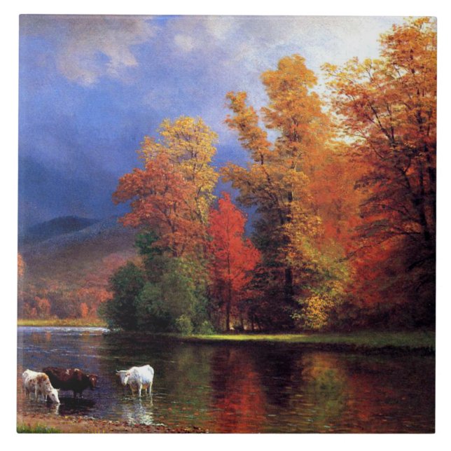 Bierstadt - On the Saco, Ceramic Tile (Front)